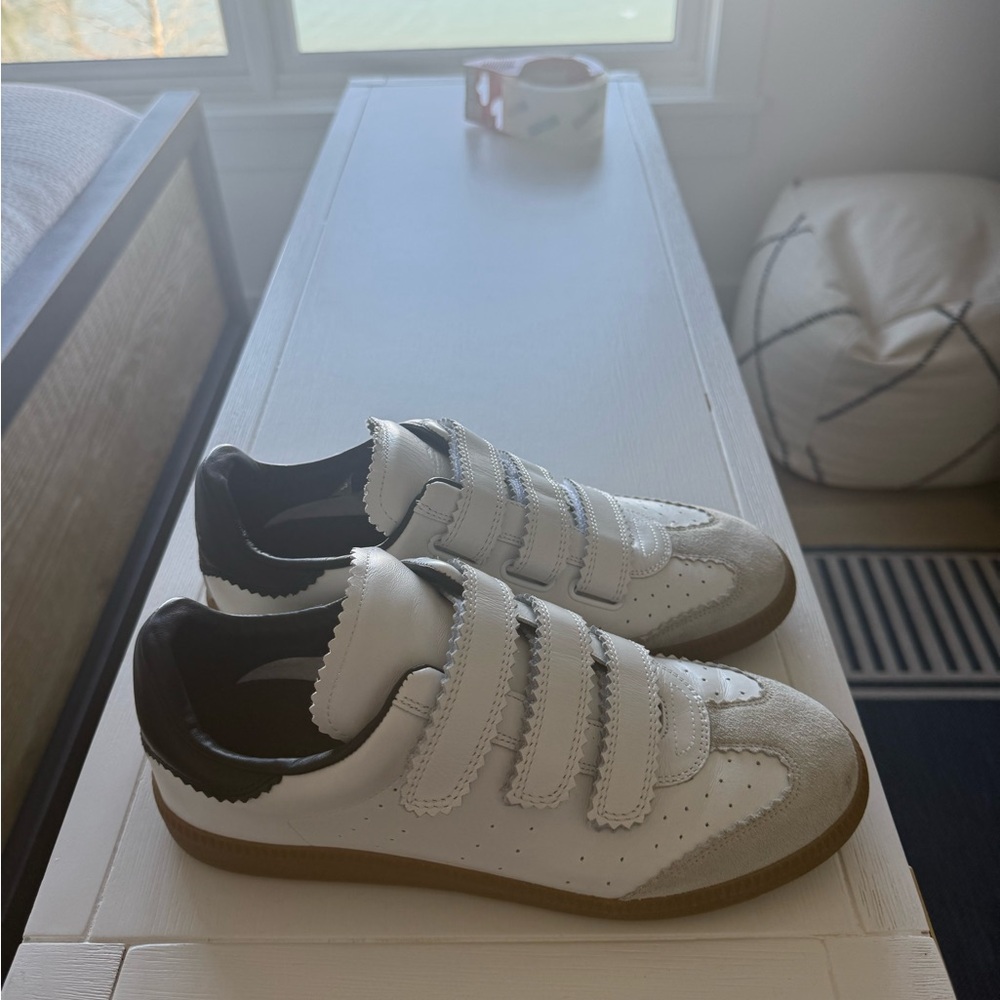 Isabel Marant White and Black Sneakers